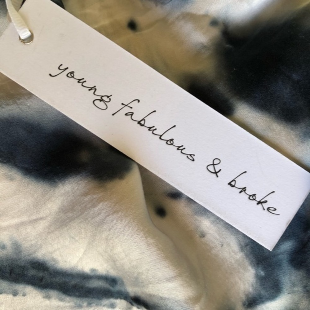 Young fabulous and broke navy tie dye skirt medium - Picture 5 of 7